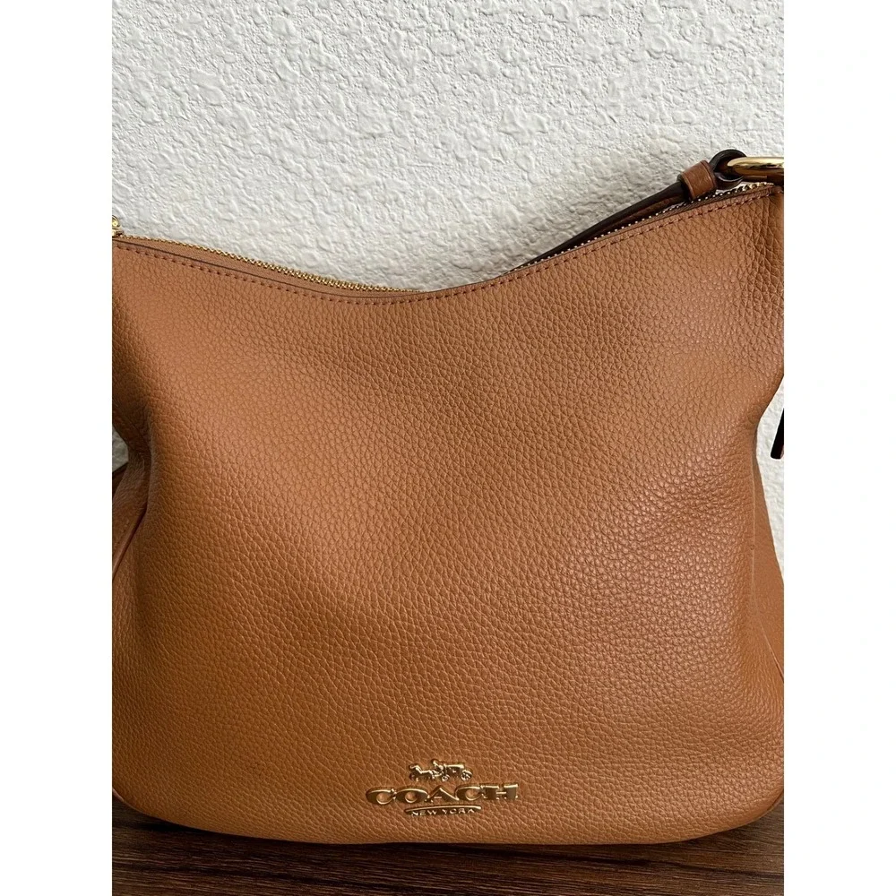 Coach Shay Crossbody Bag Saddle Tan Pebble Leather Gold Hardware C1648 Versatile